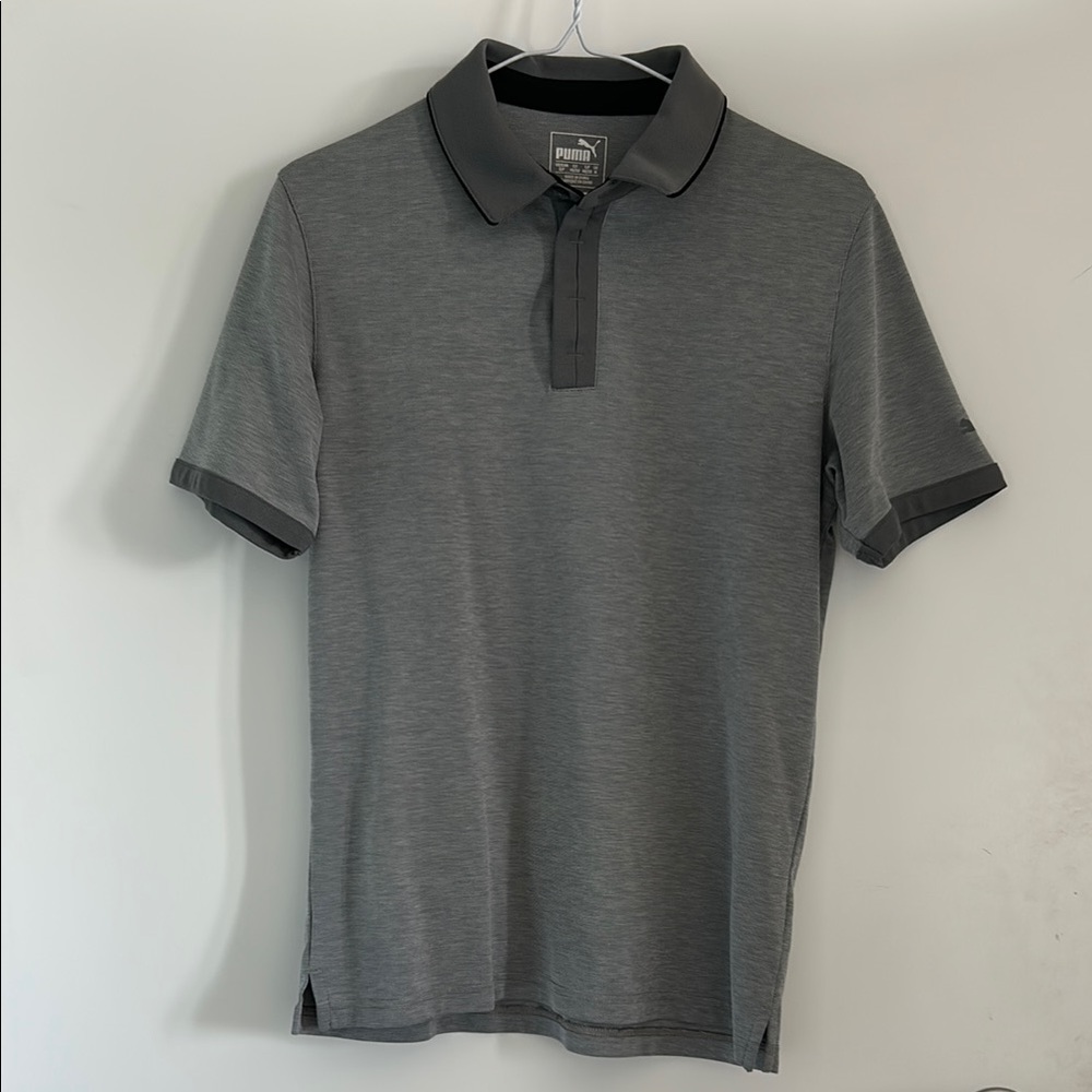 PUMA Men's Gray Golf Polo Shirt